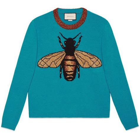 bumblebee gucci sweater|gucci bee embroidered sweater.